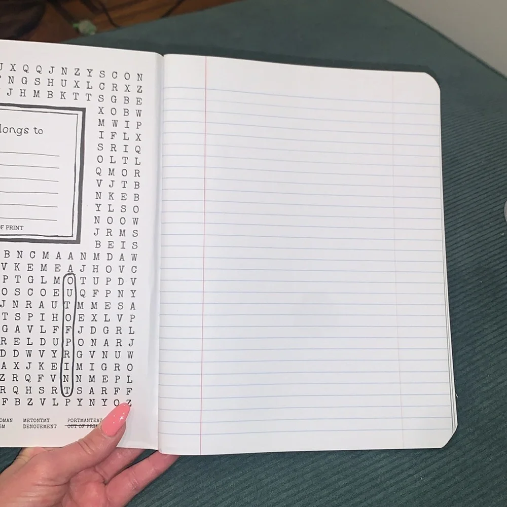Out of Print Library book college ruled notebook journal new